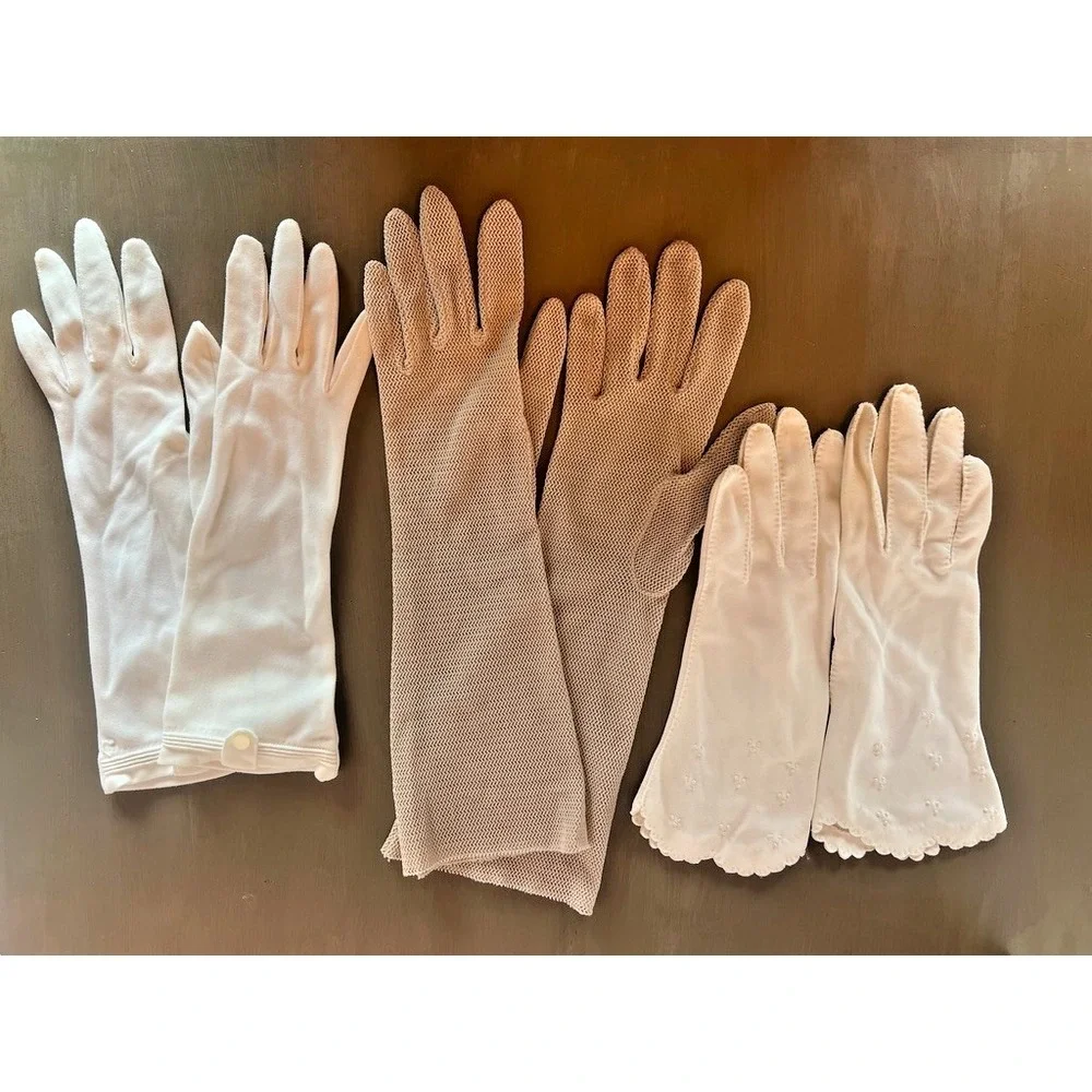 Lot 3 Pair Vintage Gloves Opera Gloves Costume‎ Theater 1920s - 1960s Wardrobe